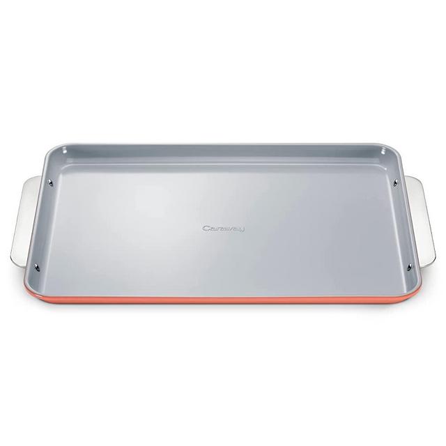 Caraway Non-Stick Ceramic Baking Sheet - Naturally Slick Ceramic Coating - Non-Toxic, PTFE & PFOA Free - Perfect for Baking, Roasting, and More - Large - Perracotta
