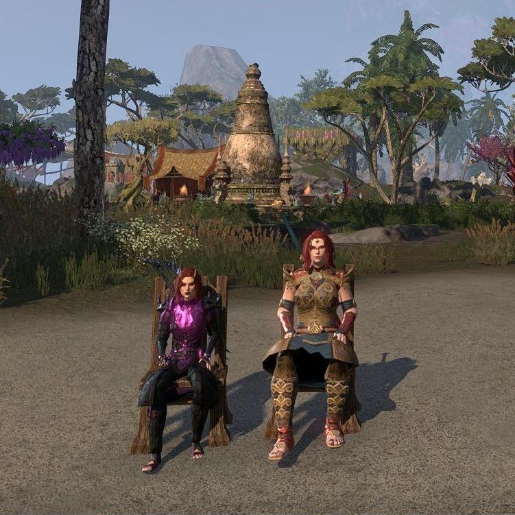 We met on these characters playing Elder Scrolls Online in 2020.