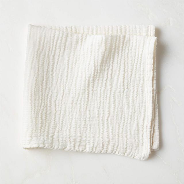 Crinkle White Cloth Napkin