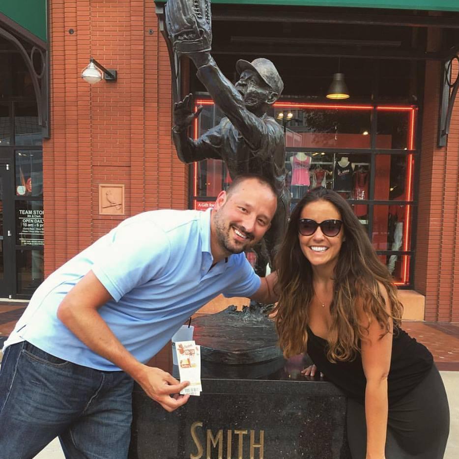 That time we missed our flight in St. Louis... so we went to a Cardinal's game!