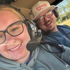 Our first helicopter ride.