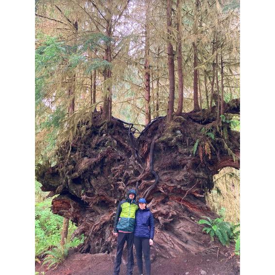 Hiking in Olympic National Park in Washington.