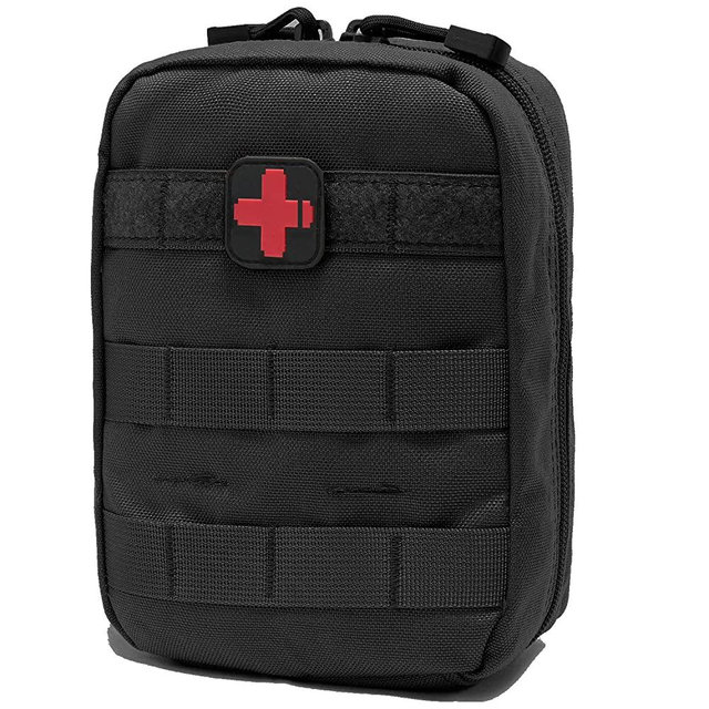 EMT Pouch MOLLE Ifak Pouch Tactical MOLLE Medical First Aid Kit Utility Pouch Carlebben (with Medical Supplies)