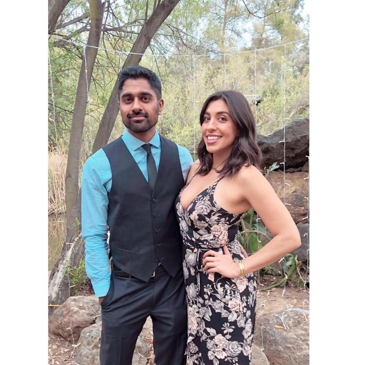 All dressed up @ Sam and Day's wedding in Malibu, California