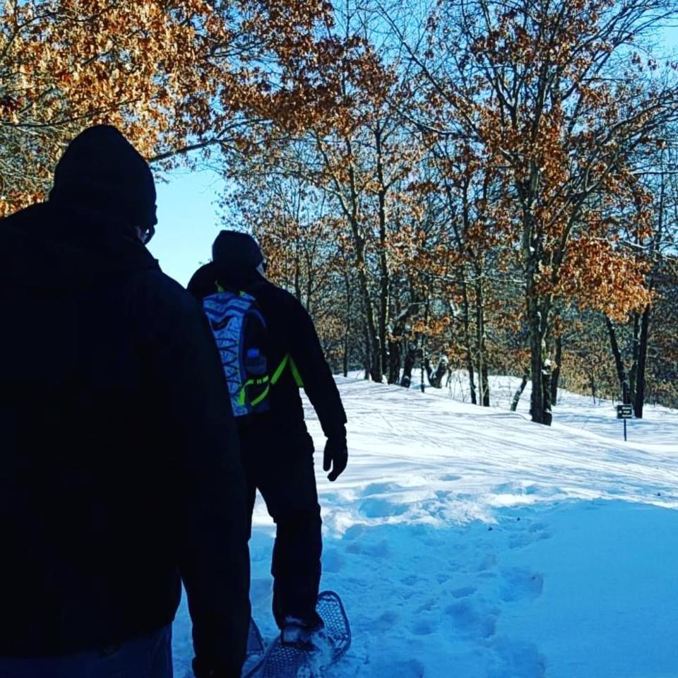 Snow shoeing at bunker. January 2020