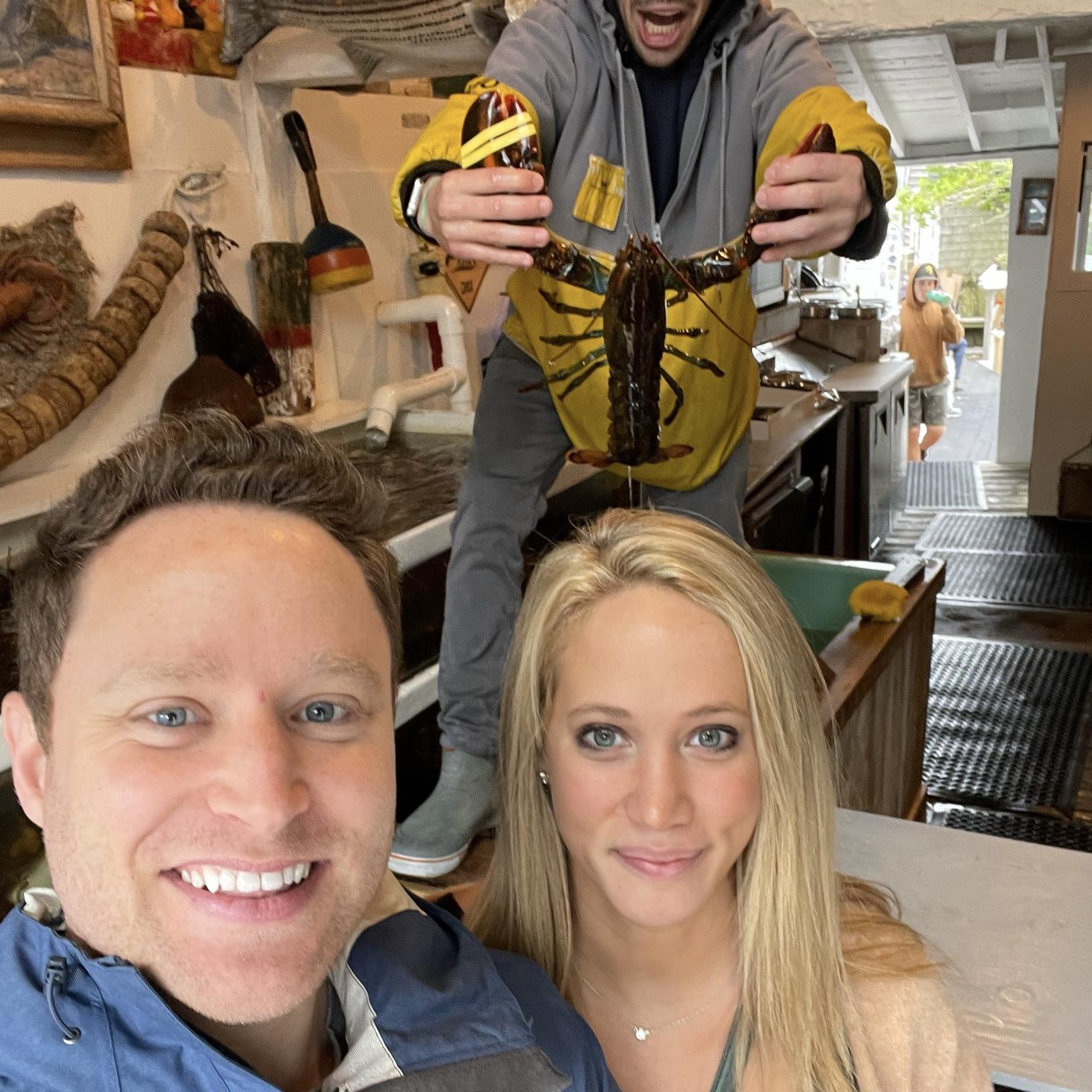 Gloucester, MA with our lobster friend