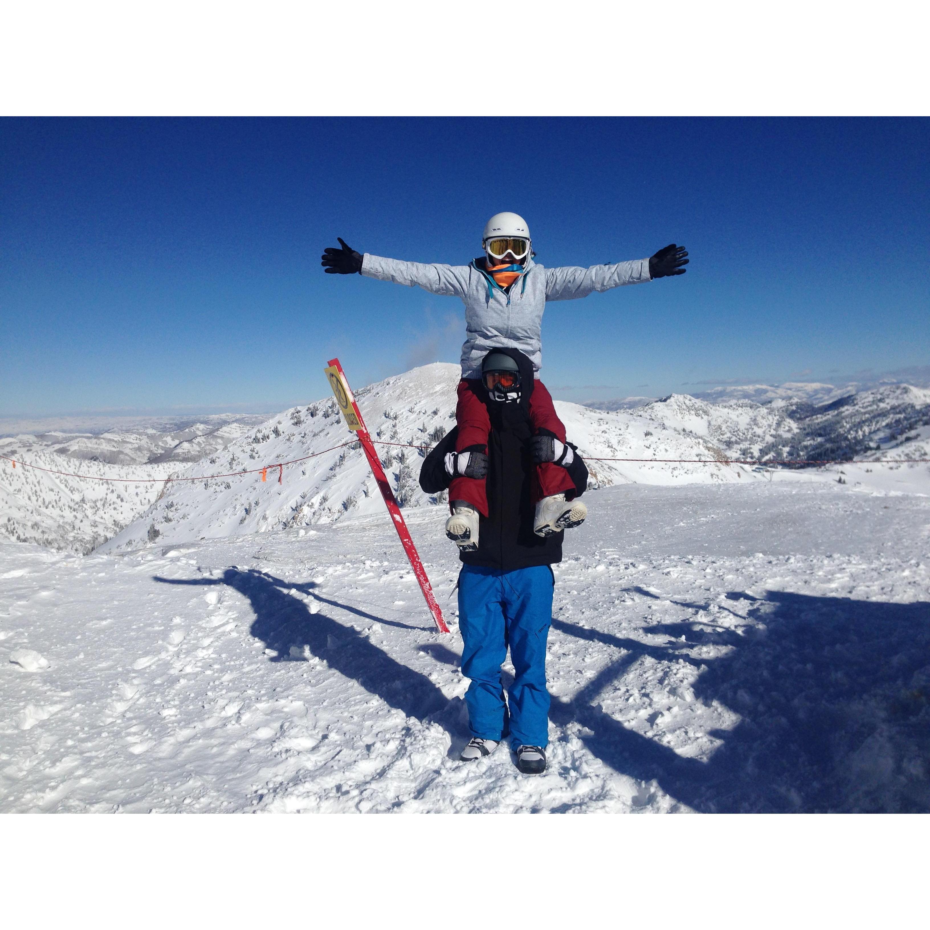 At the top of Snowbird, Utah.