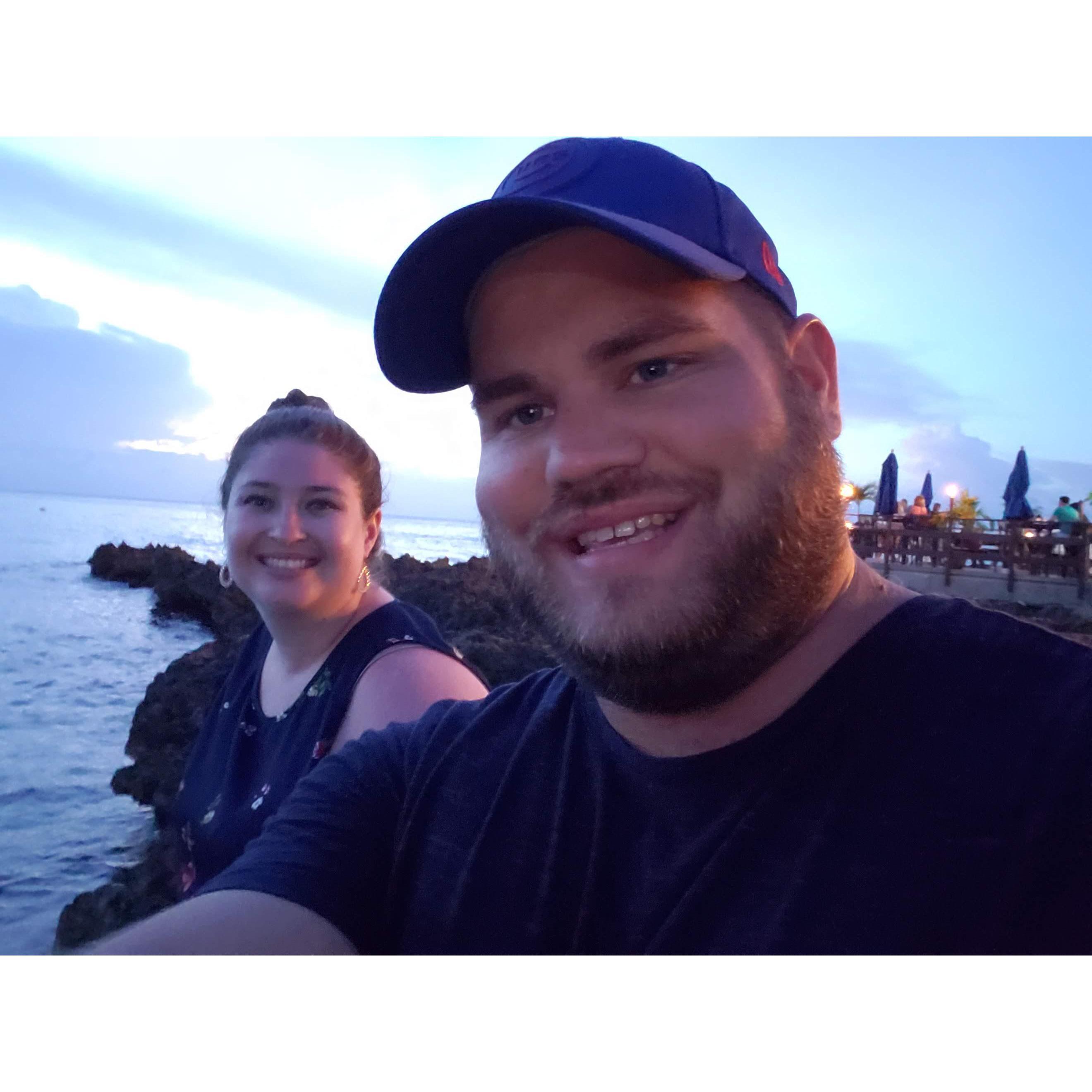 Sunset dinner in the Caymans