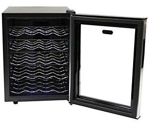 Whynter 20 Bottle Thermoelectric Wine Cooler with Black Tinted Mirror Glass Door