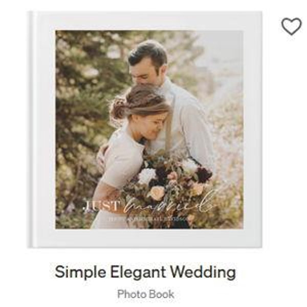 Shutterfly Simple Elegant Wedding Photo Book | Customized by Emily
