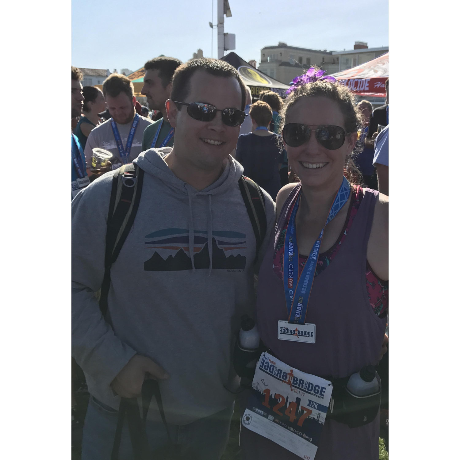 After the Bridge to Bridge 8K, in San Francisco - October 2017