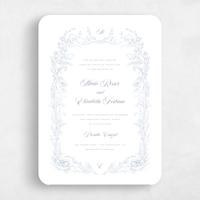 White Wedding Invitation - Leonid Portrait