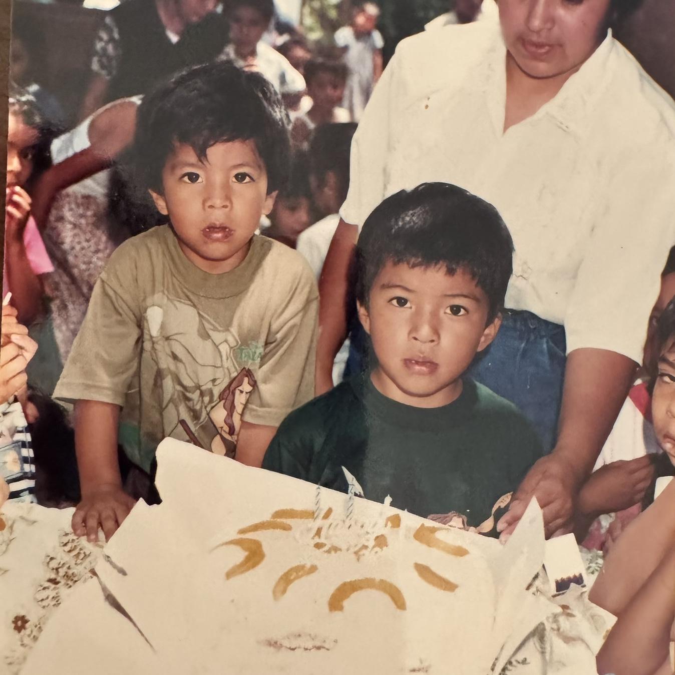 Brother Mario’s birthday with Mom and Tarzan… I mean… Sammy