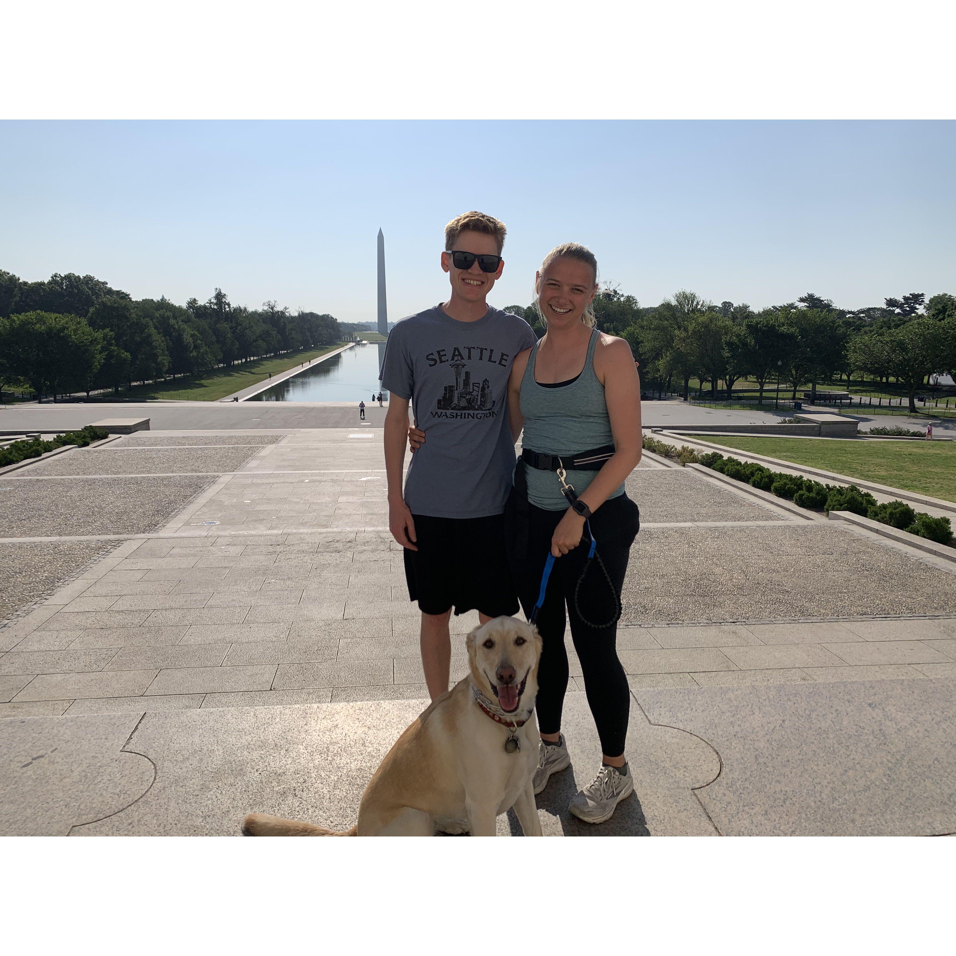 Washington D.C. on a run with the doggo!