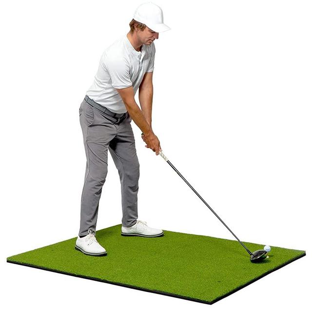 GoSports Golf Hitting Mats - Artificial Turf Mat for Indoor/Outdoor Practice - Choose Your Size - Includes 3 Rubber Tees