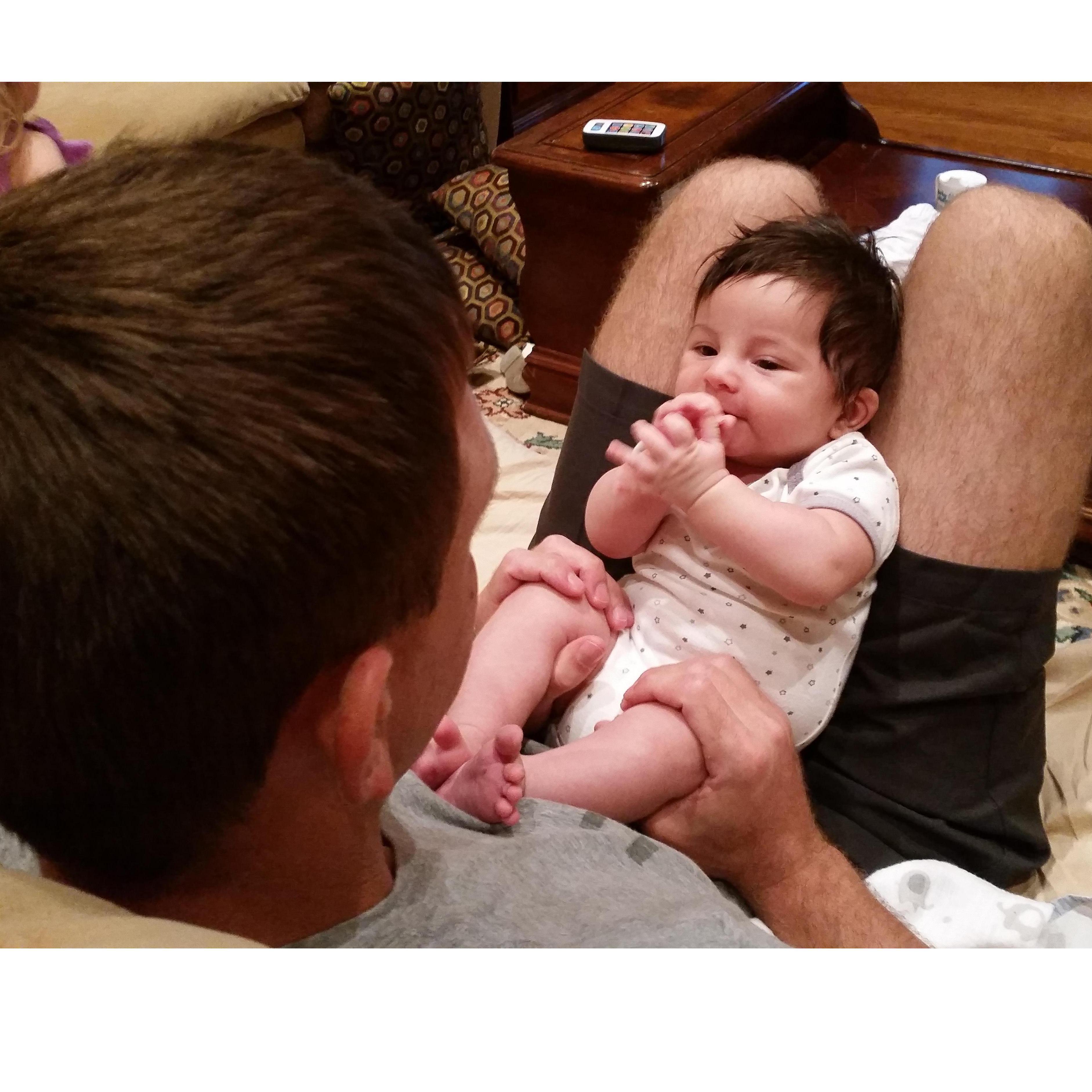 Evan always played with Broc right from the start.