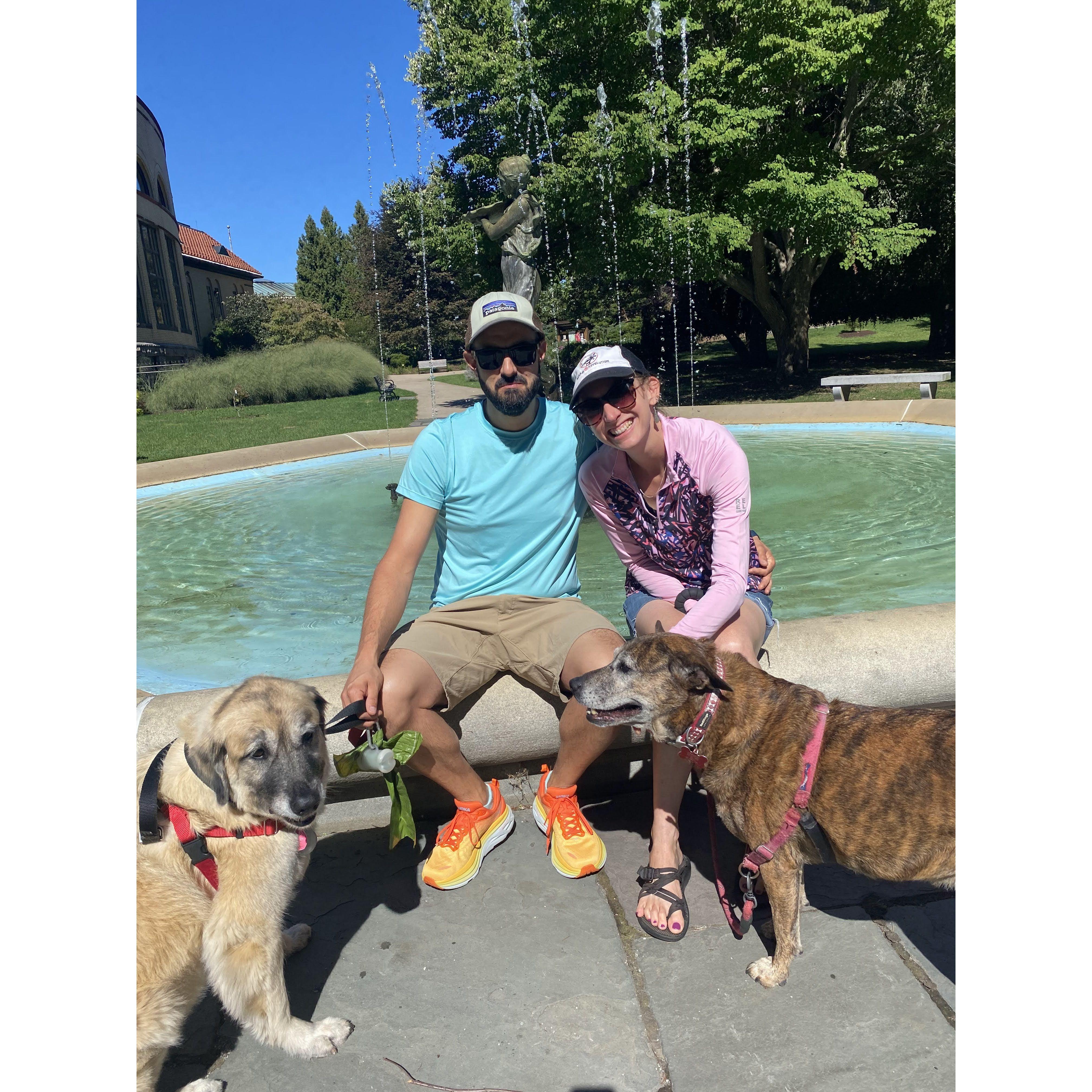 Ida & Charlie waiting for ANOTHER photo op. September, 2022