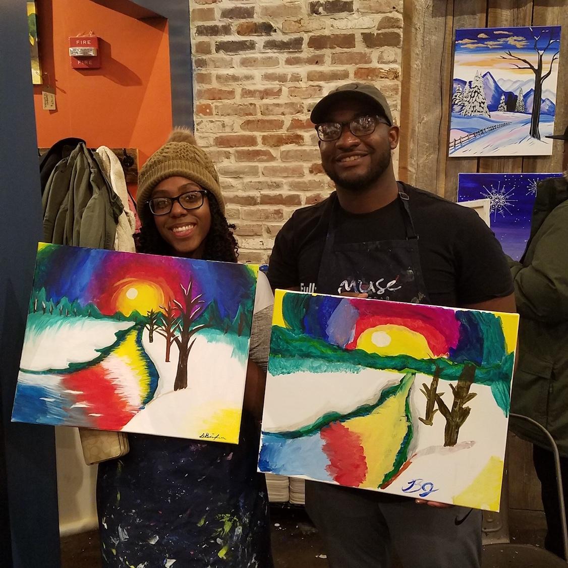 This was the first and last time Brandon participated in a creative activity with Destiny during the New Year's trip of 2019.