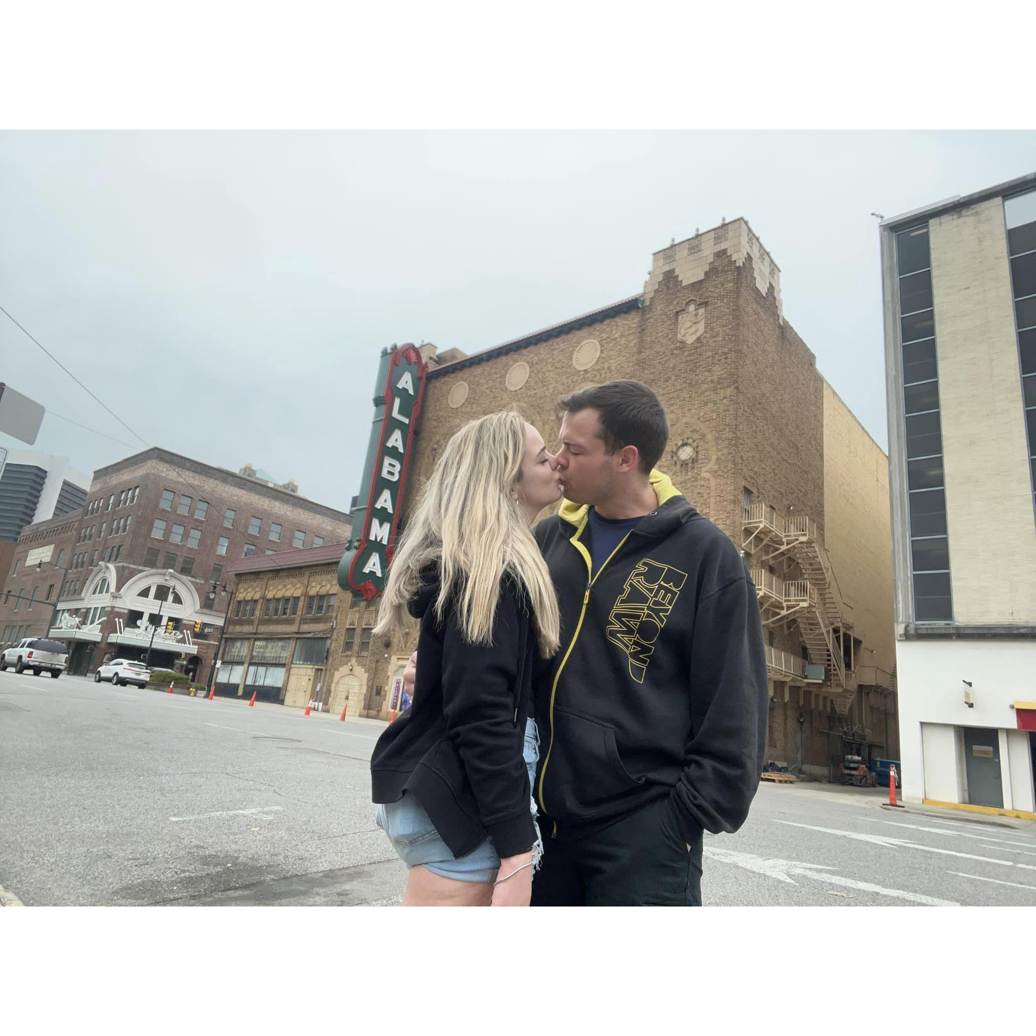 Part of our first long road trip, this was taken in Birmingham, AL.