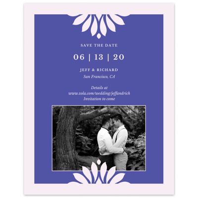 Indigo, Blue Wedding Digital Save the Date - Mantova Portrait
