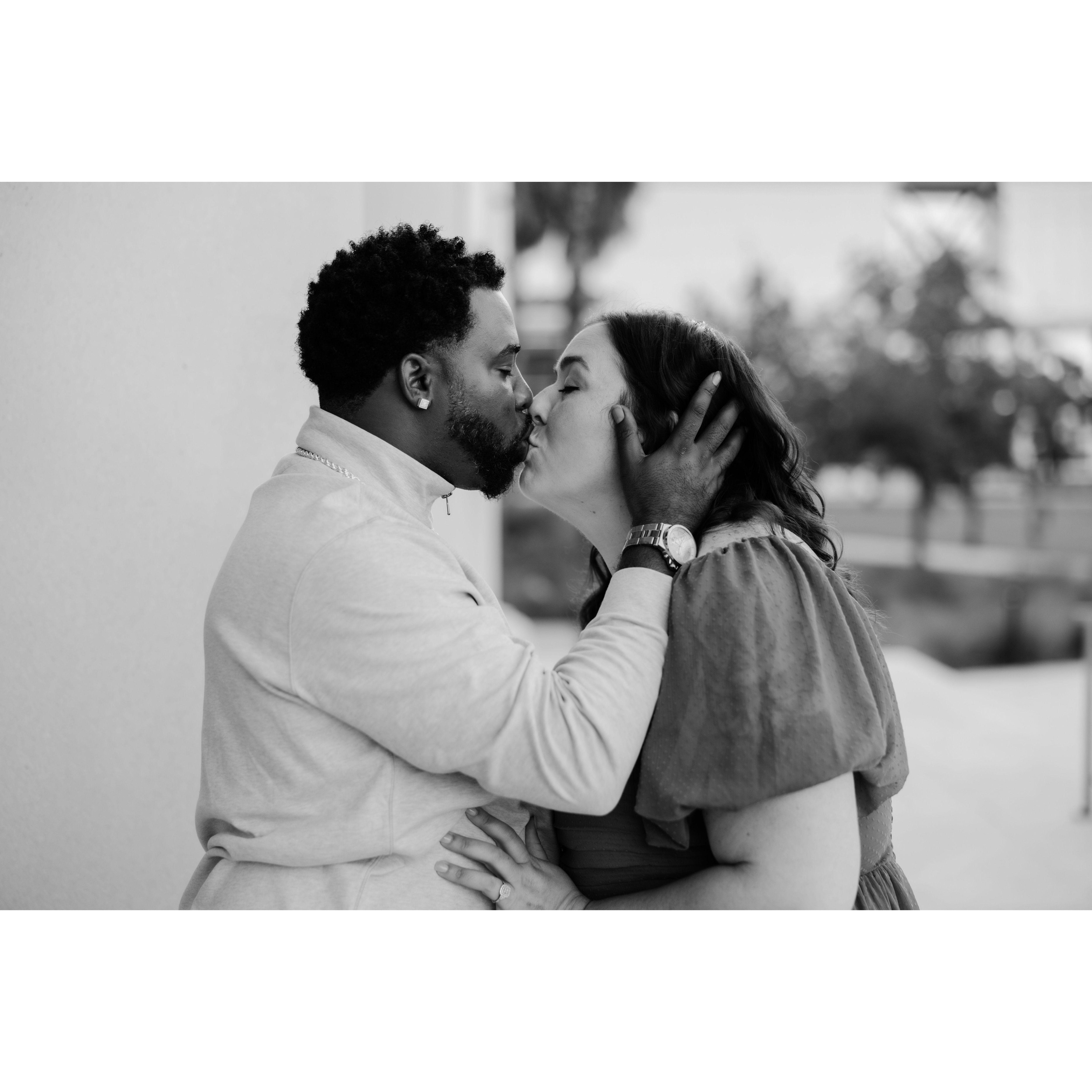 Every kiss is a cursive line...