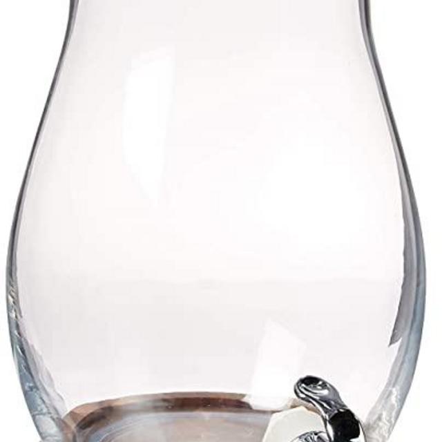 Style Setter 210767 Madera Beverage Dispenser, Clear, Wood Base, 2.6 Gallon