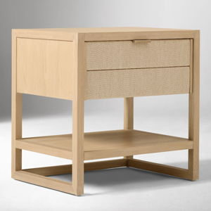West Elm Kody Wood & Paper Cord Nightstand