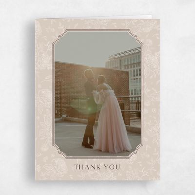 Brown Portrait Wedding Thank You - Kerenza Photo