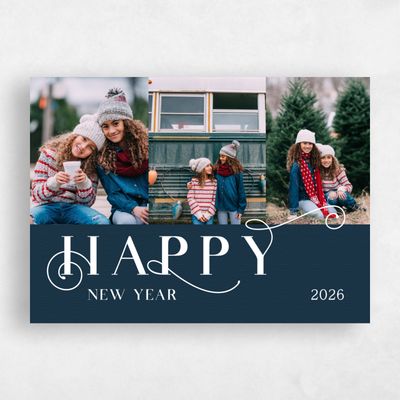Navy, Blue Holiday Card - Skye