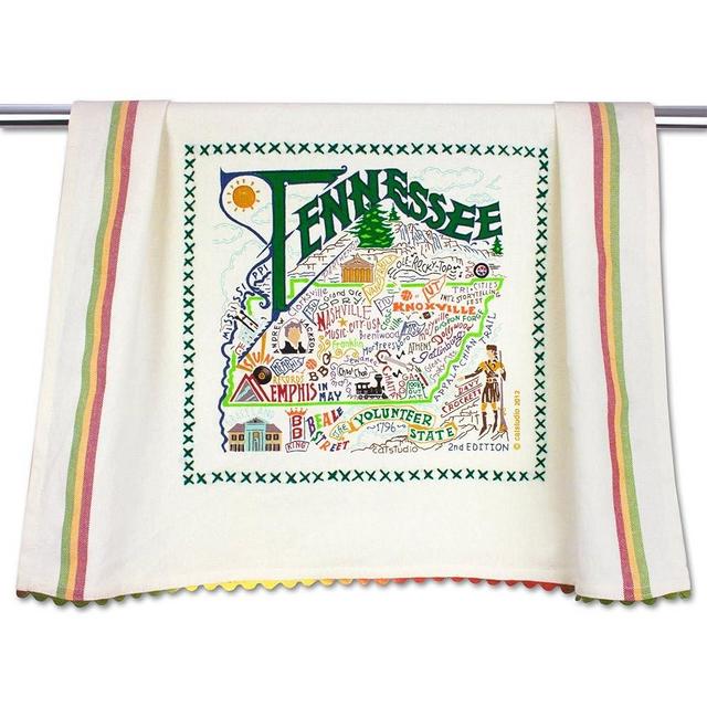 Catstudio Tennessee Dish Towel - U.S. State Souvenir Kitchen and Hand Towel with Original Artwork - Perfect Tea Towels for Tennessee Lovers, Travel Souvenir