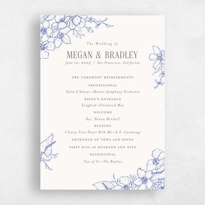 Multi-Colored Wedding Program - Painaa