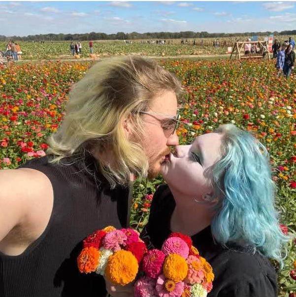 This was at a pumpkin patch, we picked some pretty flowers and had an amazing time!