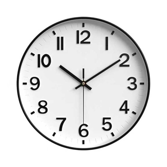 XGVIEGZ Wall Clocks Battery Operated, 12” Large Wall Clock for Living Room Bedroom Classroom Decor, Kitchen Clock, Modern Wall Clock, Non-Ticking Silent Clock (White)