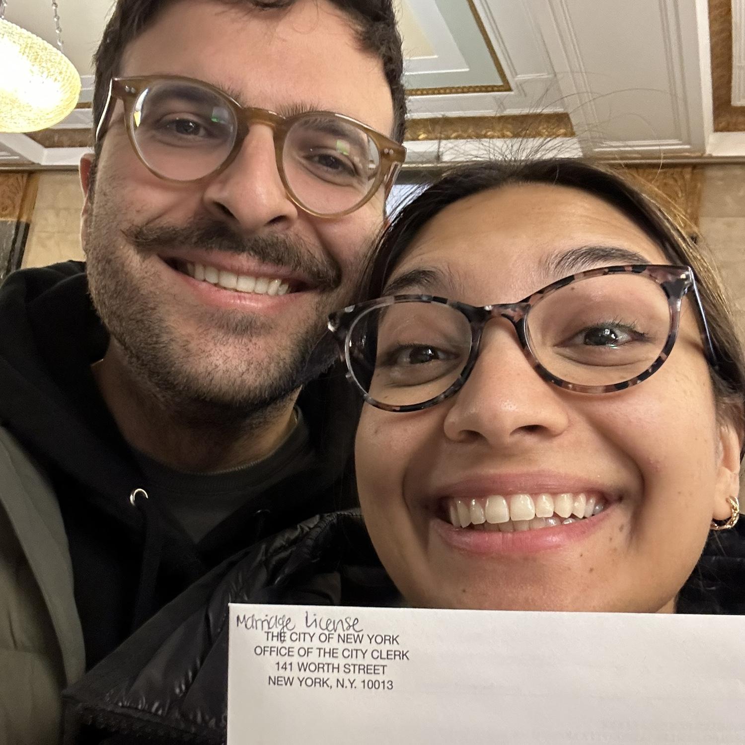 Marriage License at City Hall, New York City - April 2024