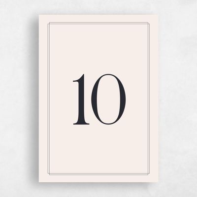 Linen, Beige Wedding Table Number - Ivoire