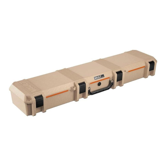 Pelican V770 Vault Single Scoped Rifle Case, Tan. Vault by Pelican Multi-Purpose Hard Case with Foam - Tripod, Equipment, Electronics Gear, Instrument, and More, Tan