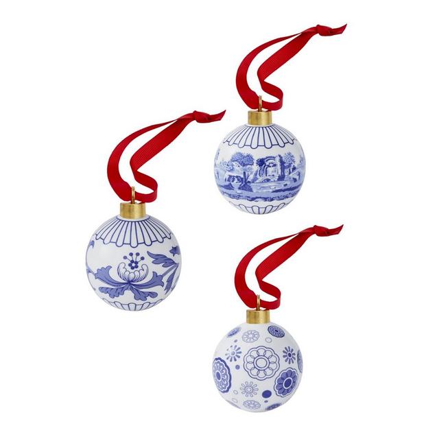 Spode Blue Italian Baubles, Set of 3