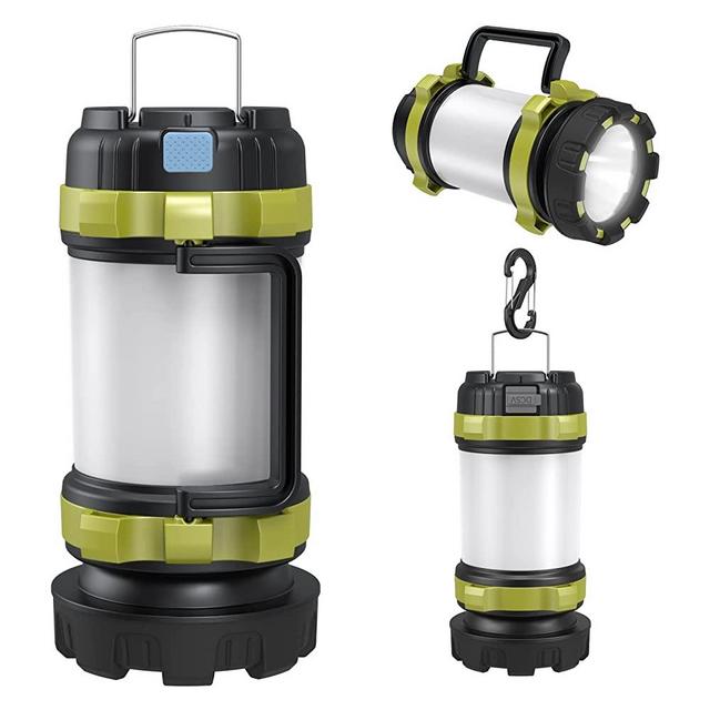 Camping Lantern Rechargeable , Alpswolf Camping Flashlight 4000 Capacity Power Bank,6 Modes, IPX4 Waterproof, Led Lantern Camping, Hiking, Outdoor Recreations, USB Charging Cable Included