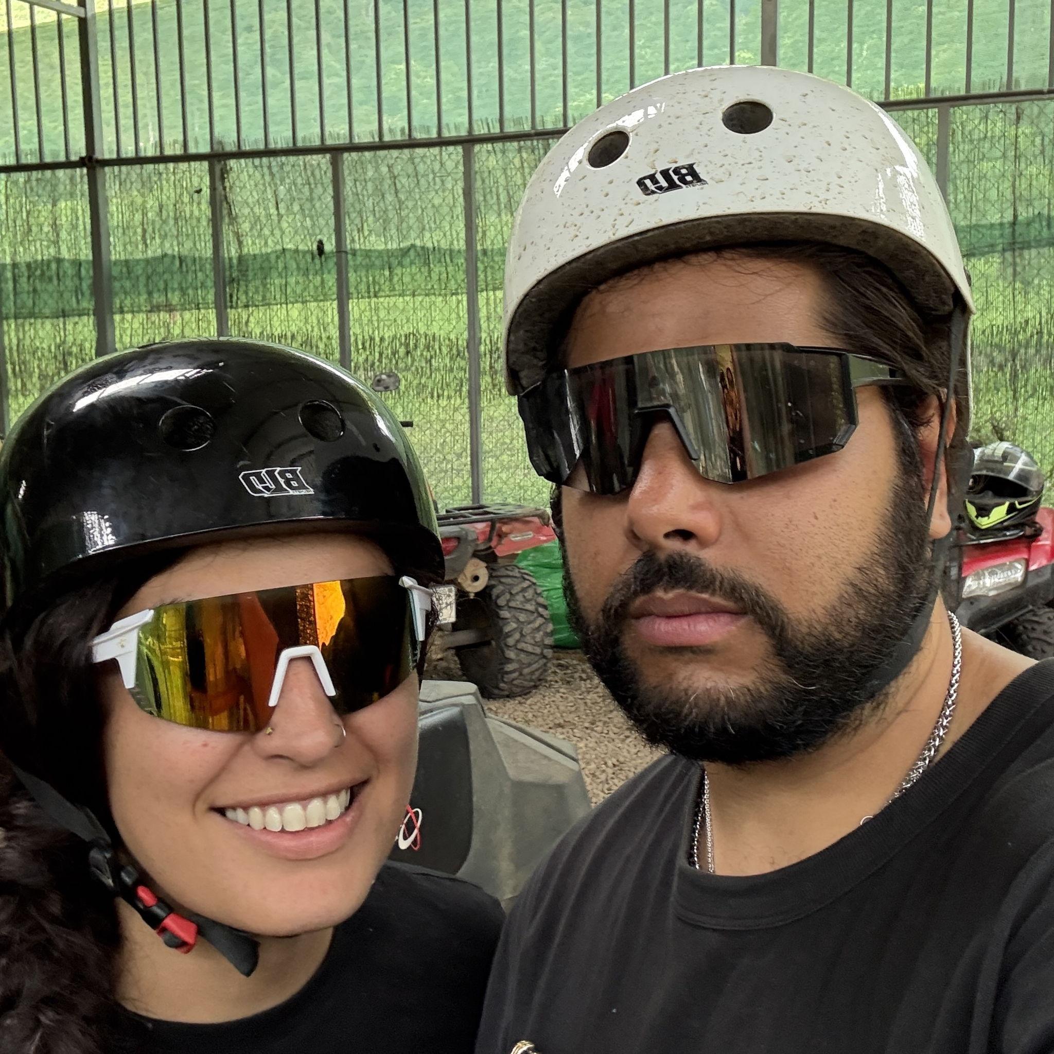 Hasan fell off the ATV in Costa Rica exactly one minute after this photo was taken