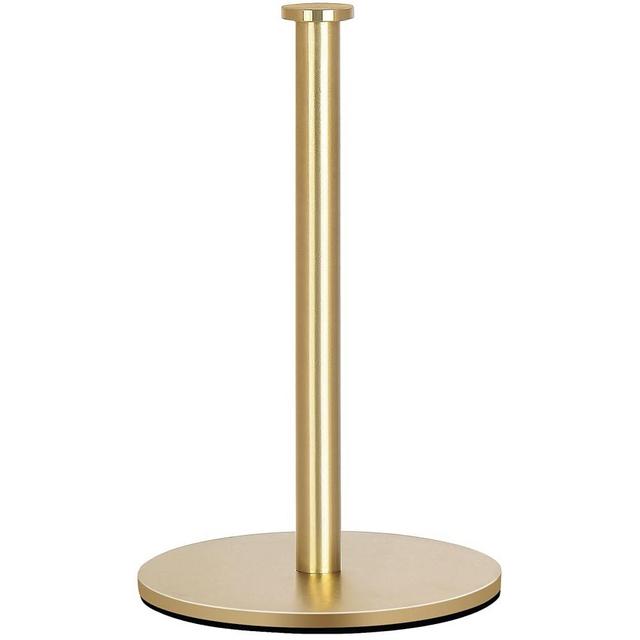 Gold Paper Towel Holder Countertop, OBODING, Kitchen Paper Towel Holder Stand for Kitchen and Bathroom Organization and Storage, Paper Towel Holders for Standard and Large Size Rolls (Gold)
