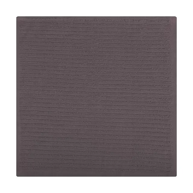 MU Kitchen 100% Cotton Ridged Dish Cloth, 12 x 12 Inches, Platinum