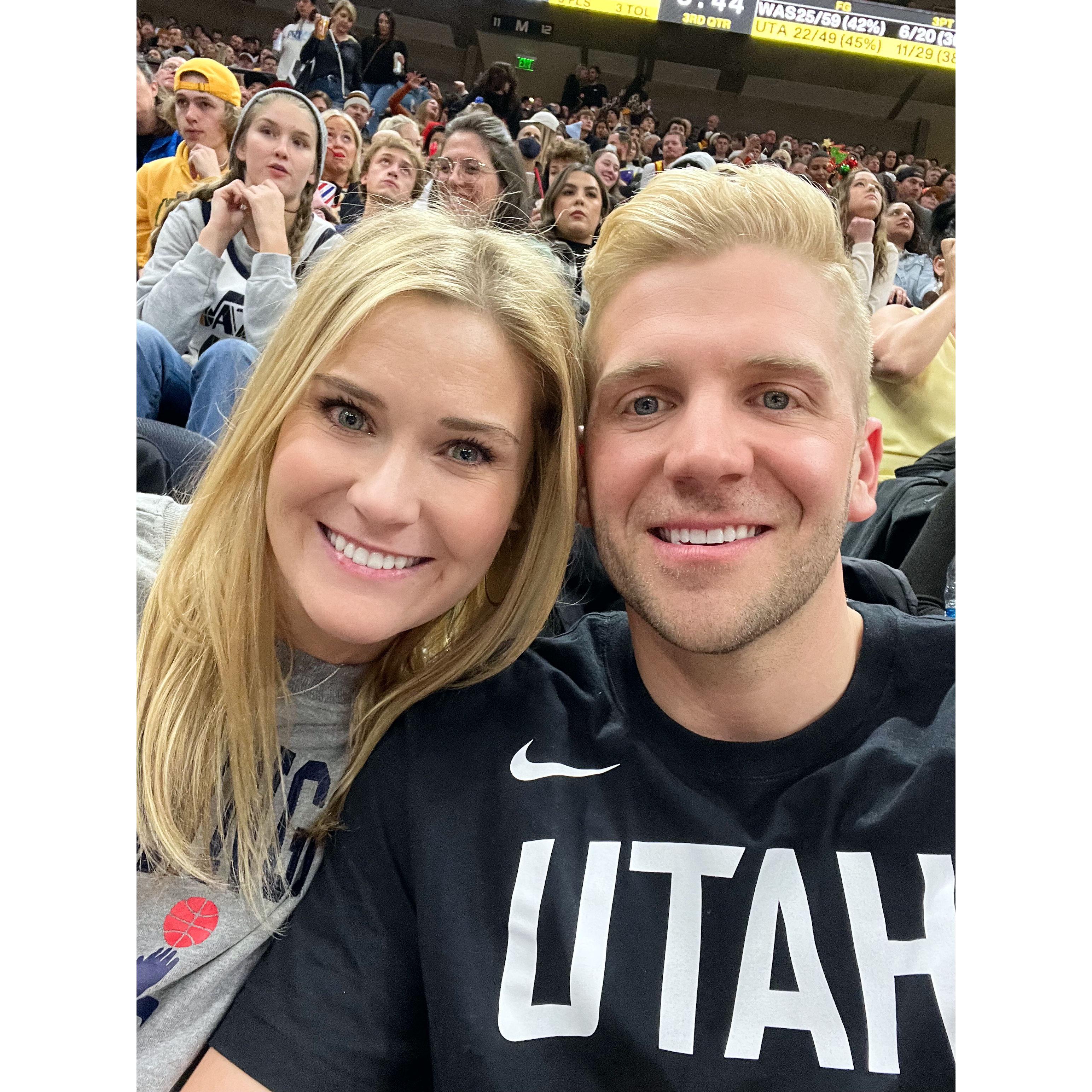 One of our first dates, Wizards vs Jazz game