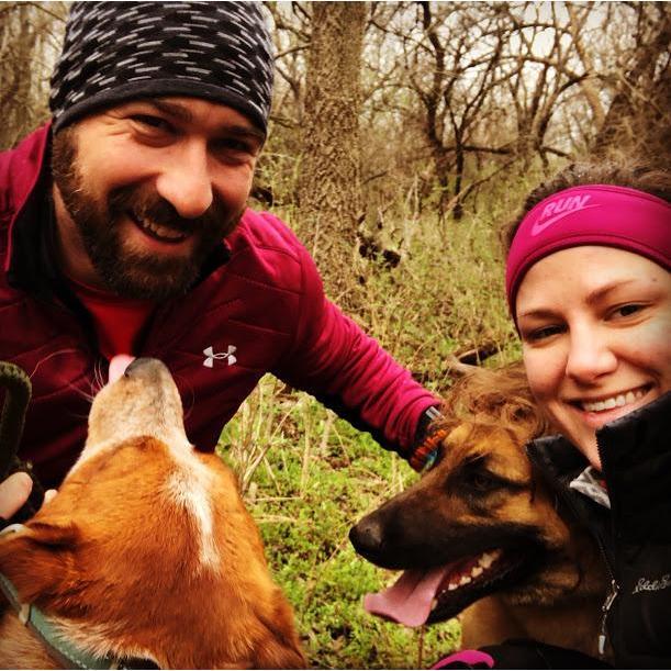 Tony supports Lauren's dog walking side hustle