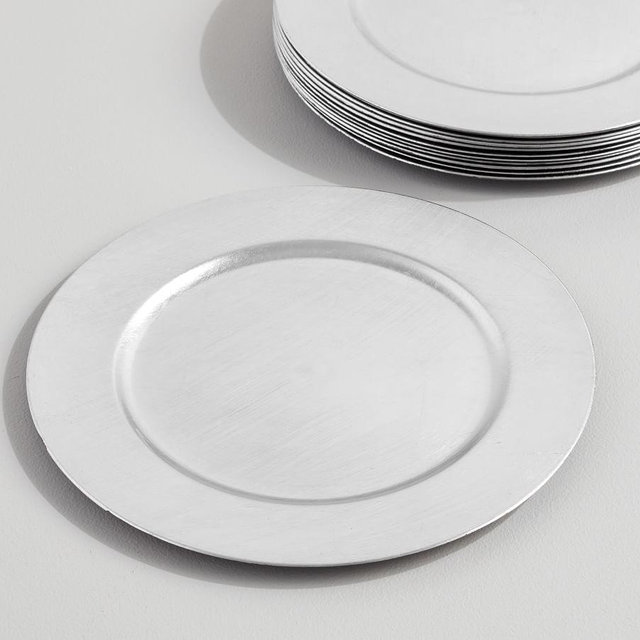 Caterer's Box Gilt Charger, Set of 12 - Silver