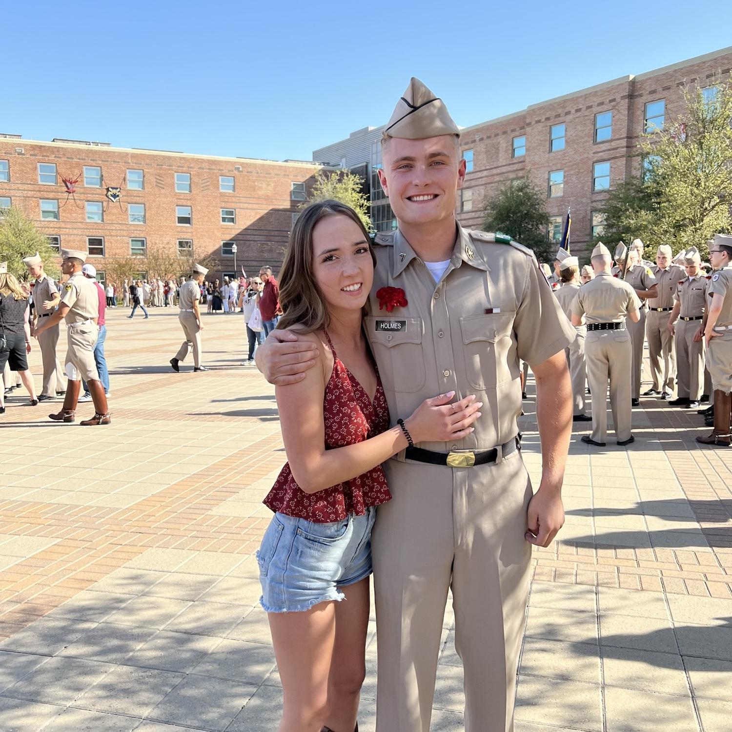 One of the many Corps march-ins and the weekend that we met each other's moms!