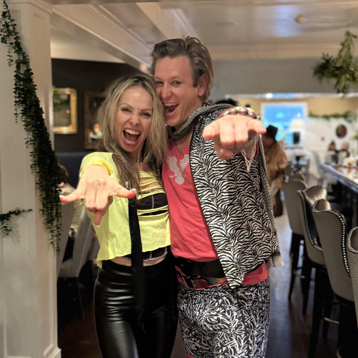 At an 80s Murder Mystery Night, we won "Best Dressed!"