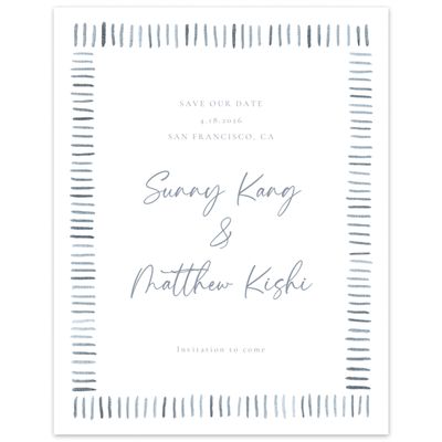 White Wedding Digital Save the Date - Lund Portrait