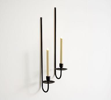 Rio Bronze Wall Mount Taper Candleholders