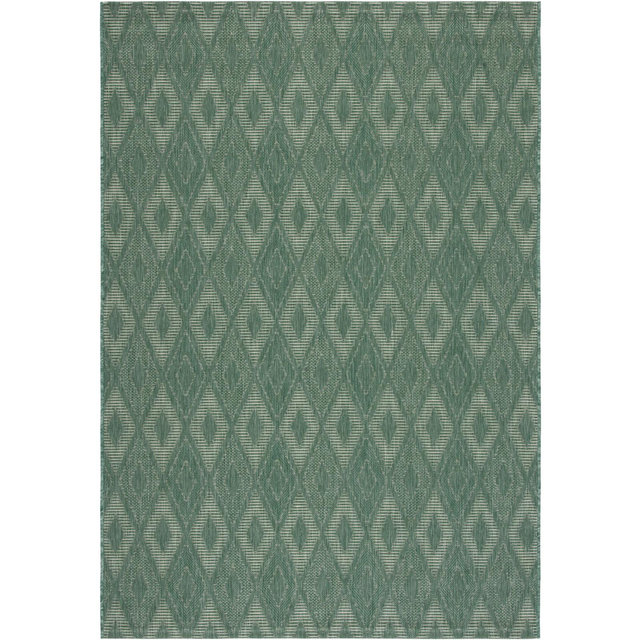 Courtyard CY6522 Power Loomed Indoor/Outdoor Accent Rug - Dark Green/Beige - 2'x3'7" - Safavieh.