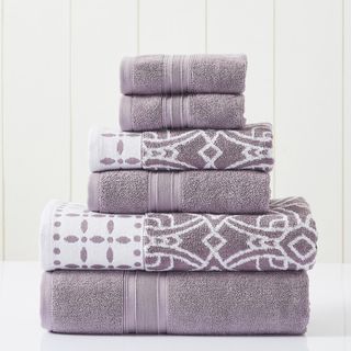 Monroe 6-Piece Yarn Dyed Jacquard Towel Set